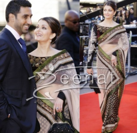Aishwarya Rai In Indian Designer Saree