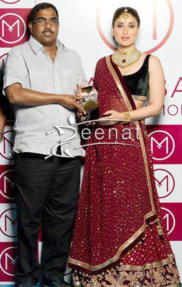 Kareena Kapoor In Designer Lehenga Choli As the Brand Ambassador Of Malabar Gold & Diamonds Group