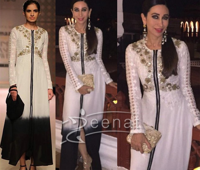 Karisma Kapoor in Kavita Bhartia White Dress 1